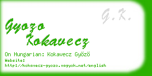 gyozo kokavecz business card