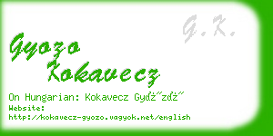 gyozo kokavecz business card